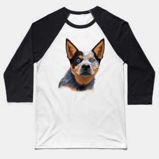 Cute Australian Cattle Dog Drawing Baseball T-Shirt